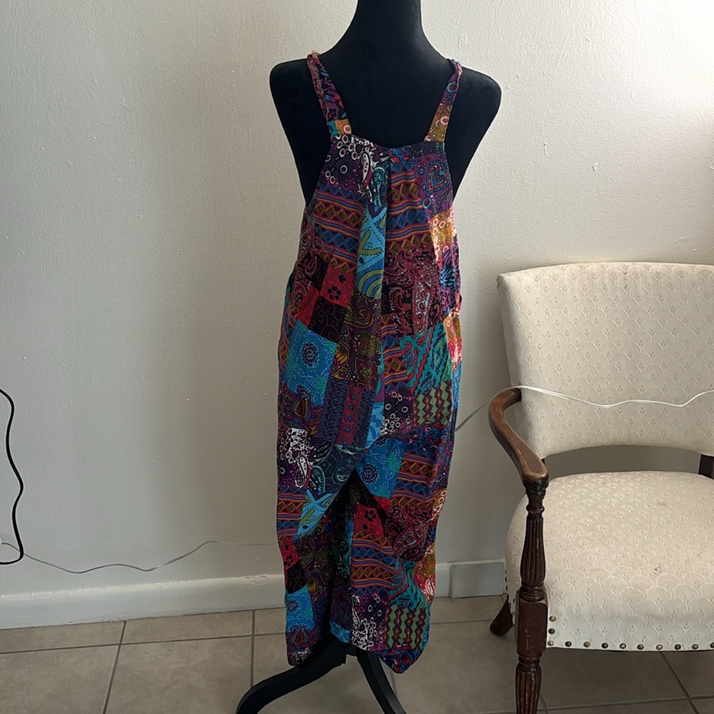 Patch Patterned Cloth Overalls Size Small - image 6